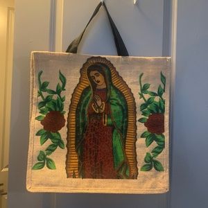 Burlap Tote - Virgin de Guadalupe